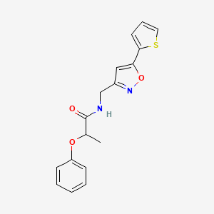 2-phenoxy-N-((5-(thiophen-2-yl)isoxazol-3-yl)methyl)propanamide