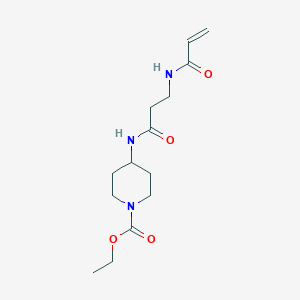 Ethyl 4-[3-(prop-2-enoylamino)propanoylamino]piperidine-1-carboxylate
