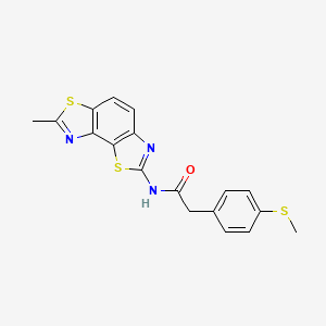 N-(7-methylbenzo[1,2-d:3,4-d']bis(thiazole)-2-yl)-2-(4-(methylthio)phenyl)acetamide