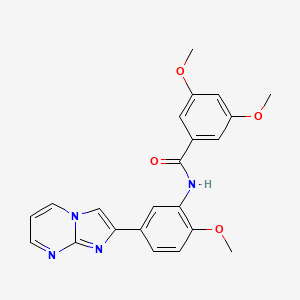 N-(5-imidazo[1,2-a]pyrimidin-2-yl-2-methoxyphenyl)-3,5-dimethoxybenzamide