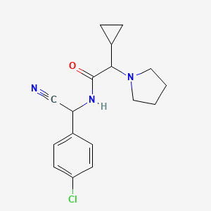 molecular formula C17H20ClN3O B2640945 N-[(4-chlorophenyl)(cyano)methyl]-2-cyclopropyl-2-(pyrrolidin-1-yl)acetamide CAS No. 1796924-35-0
