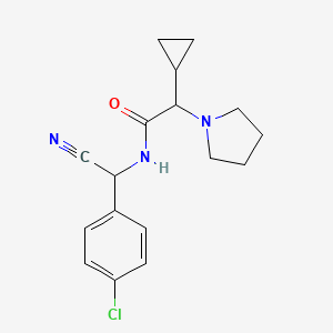 N-[(4-chlorophenyl)(cyano)methyl]-2-cyclopropyl-2-(pyrrolidin-1-yl)acetamide