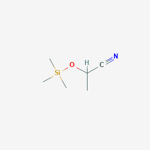 molecular formula C6H13NOSi B2640949 2-[(Trimethylsilyl)oxy]propanenitrile CAS No. 41309-99-3