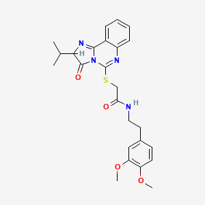N-[2-(3,4-dimethoxyphenyl)ethyl]-2-[(2-isopropyl-3-oxo-2,3-dihydroimidazo[1,2-c]quinazolin-5-yl)thio]acetamide