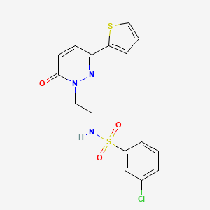 3-chloro-N-(2-(6-oxo-3-(thiophen-2-yl)pyridazin-1(6H)-yl)ethyl)benzenesulfonamide