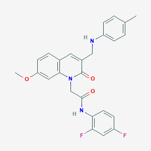 N-(2,4-difluorophenyl)-2-(7-methoxy-2-oxo-3-((p-tolylamino)methyl)quinolin-1(2H)-yl)acetamide