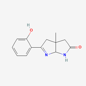 molecular formula C13H14N2O2 B2641002 5-(2-hydroxyphenyl)-3a-methyl-3,3a,4,6a-tetrahydropyrrolo[2,3-b]pyrrol-2(1H)-one CAS No. 214144-17-9