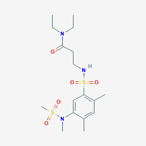 3-[[2,4-dimethyl-5-[methyl(methylsulfonyl)amino]phenyl]sulfonylamino]-N,N-diethylpropanamide