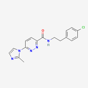 molecular formula C17H16ClN5O B2641006 N-[2-(4-chlorophenyl)ethyl]-6-(2-methyl-1H-imidazol-1-yl)pyridazine-3-carboxamide CAS No. 2319647-51-1