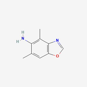 molecular formula C9H10N2O B2641011 4,6-Dimethyl-1,3-benzoxazol-5-amine CAS No. 1267334-29-1