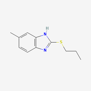 molecular formula C11H14N2S B2641013 6-methyl-2-propylsulfanyl-1H-benzimidazole CAS No. 637322-08-8
