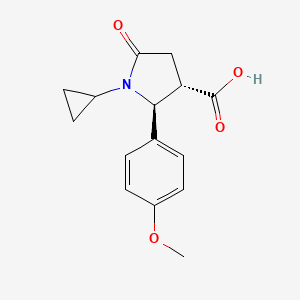 (2S,3S)-1-Cyclopropyl-2-(4-methoxyphenyl)-5-oxopyrrolidine-3-carboxylic acid