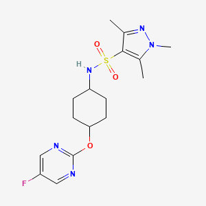 N-((1r,4r)-4-((5-fluoropyrimidin-2-yl)oxy)cyclohexyl)-1,3,5-trimethyl-1H-pyrazole-4-sulfonamide