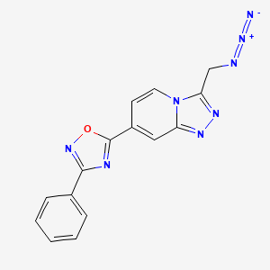 molecular formula C15H10N8O B2641025 3-(Azidomethyl)-7-(3-phenyl-1,2,4-oxadiazol-5-yl)[1,2,4]triazolo[4,3-a]pyridine CAS No. 2108943-53-7