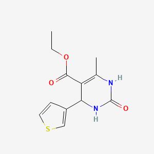 molecular formula C12H14N2O3S B2641039 ethyl 6-methyl-2-oxo-4-(3-thienyl)-1,2,3,4-tetrahydro-5-pyrimidinecarboxylate CAS No. 352692-70-7