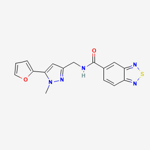 N-((5-(furan-2-yl)-1-methyl-1H-pyrazol-3-yl)methyl)benzo[c][1,2,5]thiadiazole-5-carboxamide