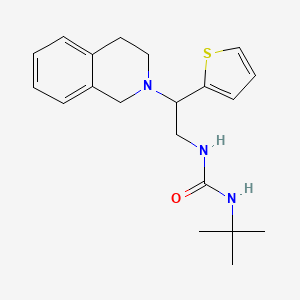 1-(tert-butyl)-3-(2-(3,4-dihydroisoquinolin-2(1H)-yl)-2-(thiophen-2-yl)ethyl)urea