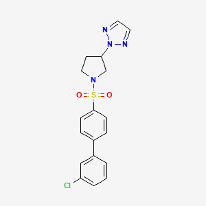 2-(1-((3'-chloro-[1,1'-biphenyl]-4-yl)sulfonyl)pyrrolidin-3-yl)-2H-1,2,3-triazole