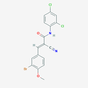 (E)-3-(3-bromo-4-methoxyphenyl)-2-cyano-N-(2,4-dichlorophenyl)prop-2-enamide