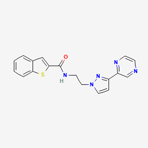 N-(2-(3-(pyrazin-2-yl)-1H-pyrazol-1-yl)ethyl)benzo[b]thiophene-2-carboxamide