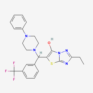 2-Ethyl-5-((4-phenylpiperazin-1-yl)(3-(trifluoromethyl)phenyl)methyl)thiazolo[3,2-b][1,2,4]triazol-6-ol