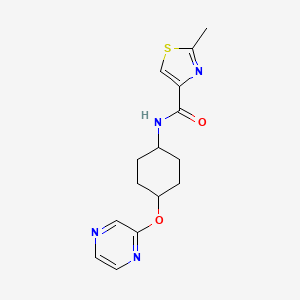 2-methyl-N-((1r,4r)-4-(pyrazin-2-yloxy)cyclohexyl)thiazole-4-carboxamide