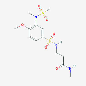 3-(4-methoxy-3-(N-methylmethylsulfonamido)phenylsulfonamido)-N-methylpropanamide