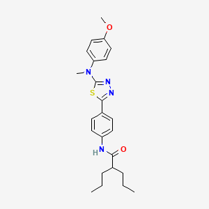 N-(4-(5-((4-methoxyphenyl)(methyl)amino)-1,3,4-thiadiazol-2-yl)phenyl)-2-propylpentanamide