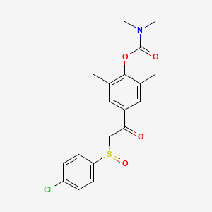 4-{2-[(4-chlorophenyl)sulfinyl]acetyl}-2,6-dimethylphenyl N,N-dimethylcarbamate