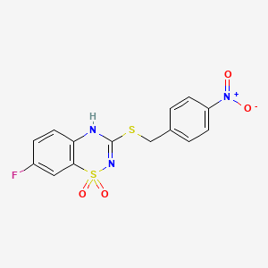 7-fluoro-3-((4-nitrobenzyl)thio)-4H-benzo[e][1,2,4]thiadiazine 1,1-dioxide