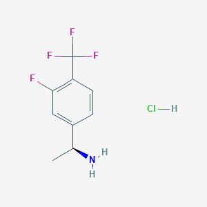 (S)-1-(3-fluoro-4-(trifluoromethyl)phenyl)ethanamine hydrochloride