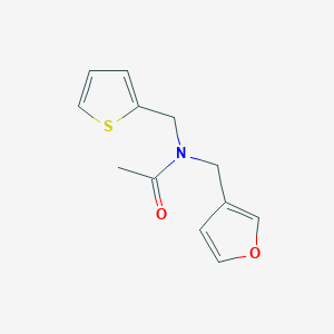 N-(furan-3-ylmethyl)-N-(thiophen-2-ylmethyl)acetamide