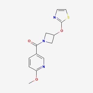 (6-Methoxypyridin-3-yl)(3-(thiazol-2-yloxy)azetidin-1-yl)methanone