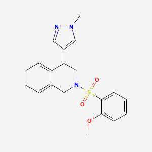 2-((2-methoxyphenyl)sulfonyl)-4-(1-methyl-1H-pyrazol-4-yl)-1,2,3,4-tetrahydroisoquinoline