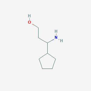 molecular formula C8H17NO B2641092 3-Amino-3-cyclopentylpropan-1-OL CAS No. 790227-23-5