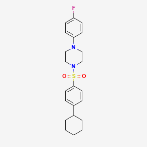 1-(4-Cyclohexylbenzenesulfonyl)-4-(4-fluorophenyl)piperazine