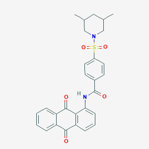 4-((3,5-dimethylpiperidin-1-yl)sulfonyl)-N-(9,10-dioxo-9,10-dihydroanthracen-1-yl)benzamide