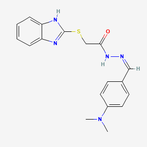 (Z)-2-((1H-benzo[d]imidazol-2-yl)thio)-N'-(4-(dimethylamino)benzylidene)acetohydrazide