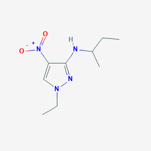 molecular formula C9H16N4O2 B2641117 N-(sec-Butyl)-1-ethyl-4-nitro-1H-pyrazol-3-amine CAS No. 1429418-89-2