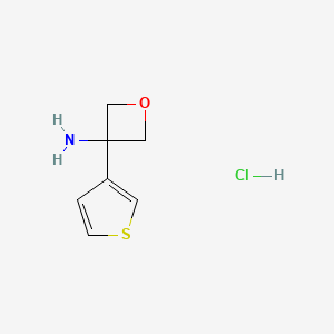 3-Thiophen-3-yloxetan-3-amine;hydrochloride