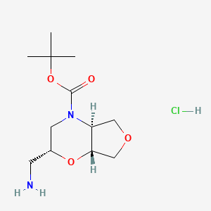 Tert-butyl (2R,4aS,7aR)-2-(aminomethyl)-2,3,4a,5,7,7a-hexahydrofuro[3,4-b][1,4]oxazine-4-carboxylate;hydrochloride