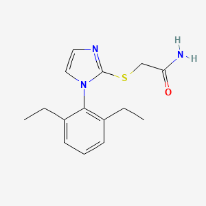 molecular formula C15H19N3OS B2641122 2-[1-(2,6-Diethylphenyl)imidazol-2-yl]sulfanylacetamide CAS No. 869345-27-7