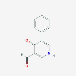 molecular formula C12H9NO2 B2641128 4-Hydroxy-5-phenylnicotinaldehyde CAS No. 1806431-94-6