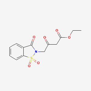 Ethyl 3-oxo-4-(1,1,3-trioxo-1,2-benzothiazol-2-yl)butanoate
