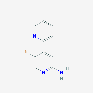 molecular formula C10H8BrN3 B2641142 5-Bromo-4-pyridin-2-ylpyridin-2-amine CAS No. 1381937-63-8