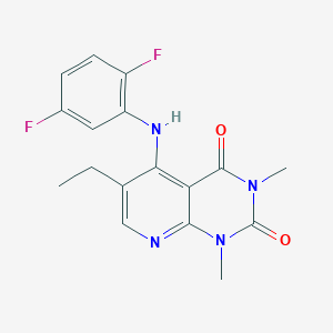 5-((2,5-difluorophenyl)amino)-6-ethyl-1,3-dimethylpyrido[2,3-d]pyrimidine-2,4(1H,3H)-dione