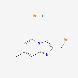 molecular formula C9H10Br2N2 B2641145 2-(Bromomethyl)-7-methylimidazo[1,2-a]pyridine hydrobromide CAS No. 1365965-09-8