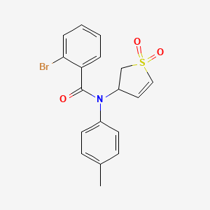 B2641147 2-bromo-N-(1,1-dioxido-2,3-dihydrothiophen-3-yl)-N-(p-tolyl)benzamide CAS No. 301859-48-3