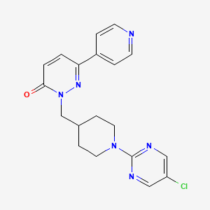 molecular formula C19H19ClN6O B2641219 2-{[1-(5-Chloropyrimidin-2-yl)piperidin-4-yl]methyl}-6-(pyridin-4-yl)-2,3-dihydropyridazin-3-one CAS No. 2097866-41-4