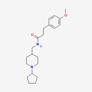 molecular formula C21H32N2O2 B2641238 N-[(1-cyclopentylpiperidin-4-yl)methyl]-3-(4-methoxyphenyl)propanamide CAS No. 953931-74-3